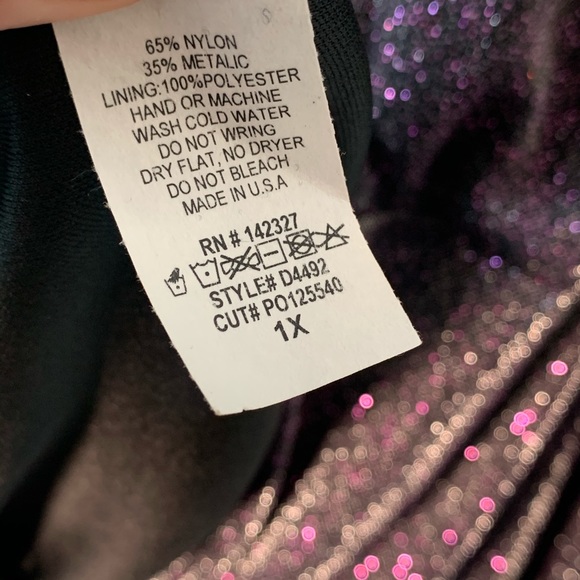 Long Sleeve Purple Party Dress - Picture 5 of 8